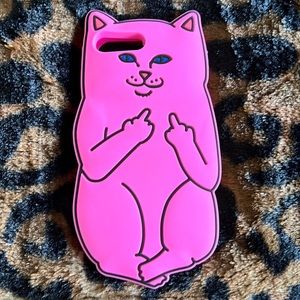 Funny Pink Cat Case